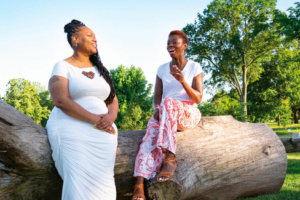 Dr. Ebony Carter and Dr. Melissa Tepe, in EleVATE, a maternal and infant health program