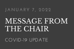 Message from the Chair on COVID-19